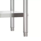 vidaXL Banco da Lavoro per Cucina con Alzatina 82,5x55x93 cm Acciaio Inox