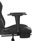 vidaXL Sedia da gaming regolabile, nera e blu, in similpelle, metallo e compensato
