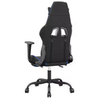 vidaXL Sedia da gaming regolabile, nera e blu, in similpelle, metallo e compensato