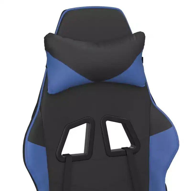vidaXL Sedia da gaming regolabile, nera e blu, in similpelle, metallo e compensato