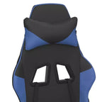 vidaXL Sedia da gaming regolabile, nera e blu, in similpelle, metallo e compensato