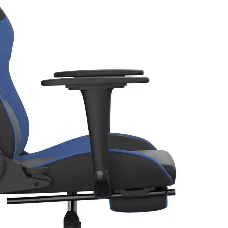 vidaXL Sedia da gaming regolabile, nera e blu, in similpelle, metallo e compensato