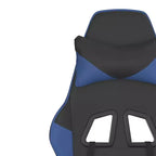vidaXL Sedia da gaming regolabile, nera e blu, in similpelle, metallo e compensato