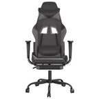 vidaXL Sedia da gaming regolabile, nera e blu, in similpelle, metallo e compensato