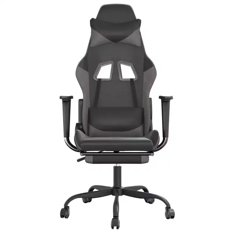 vidaXL Sedia da gaming regolabile, nera e blu, in similpelle, metallo e compensato