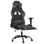 vidaXL Sedia da gaming regolabile, nera e blu, in similpelle, metallo e compensato