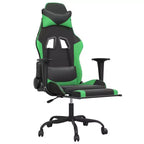 vidaXL Sedia da gaming regolabile, nera e blu, in similpelle, metallo e compensato