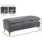 Meridian Furniture Naomi Pouf in Velluto