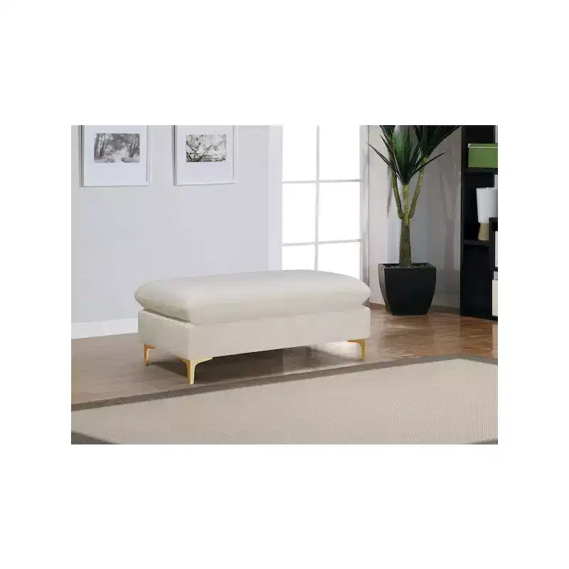 Meridian Furniture Naomi Pouf in Velluto