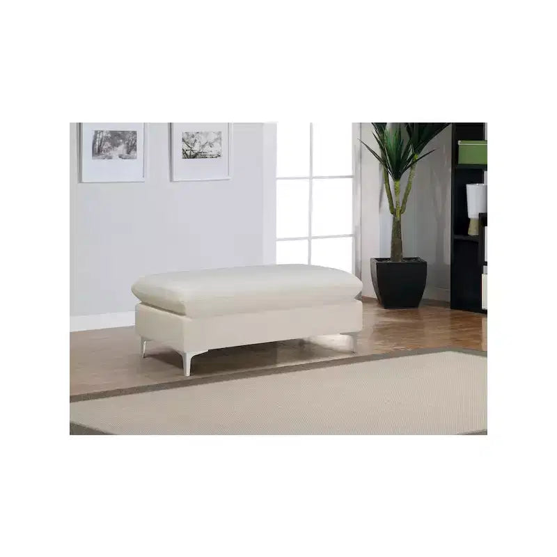 Meridian Furniture Naomi Pouf in Velluto