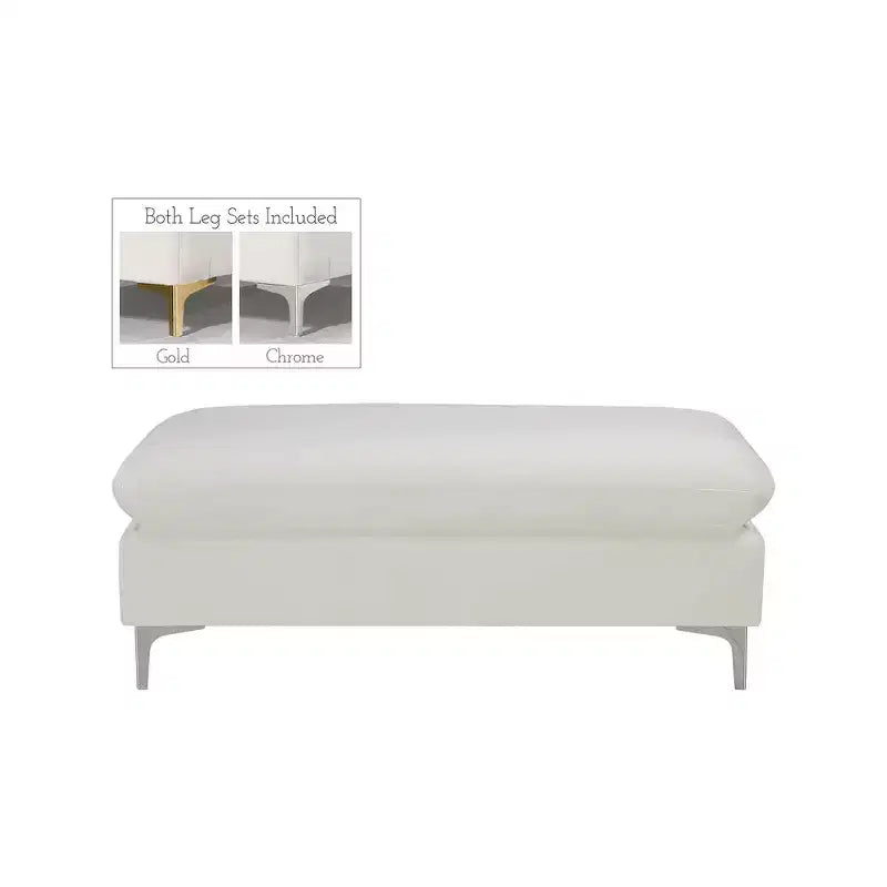 Meridian Furniture Naomi Pouf in Velluto