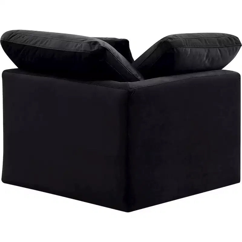 Meridian Furniture Poltrona angolare in velluto Indulge