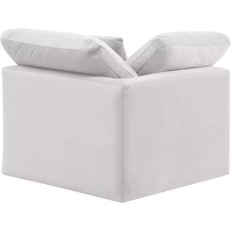 Meridian Furniture Poltrona angolare in velluto Indulge