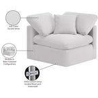 Meridian Furniture Poltrona angolare in velluto Indulge