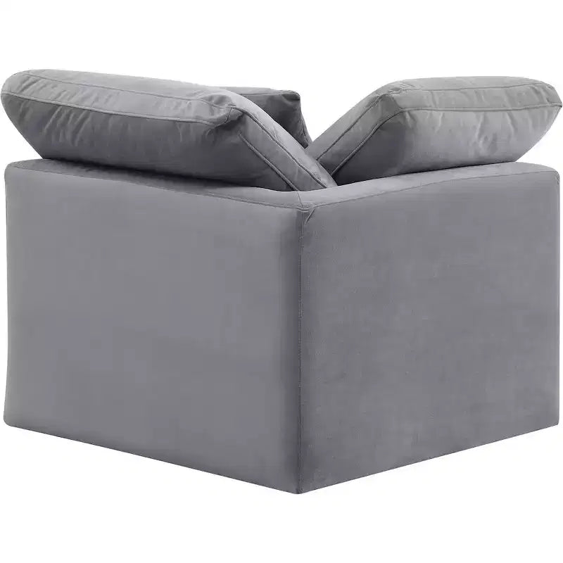 Meridian Furniture Poltrona angolare in velluto Indulge