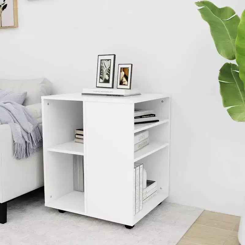 vidaXL Mobiletto contenitore Bianco Legno ingegnerizzato Medio Elegante