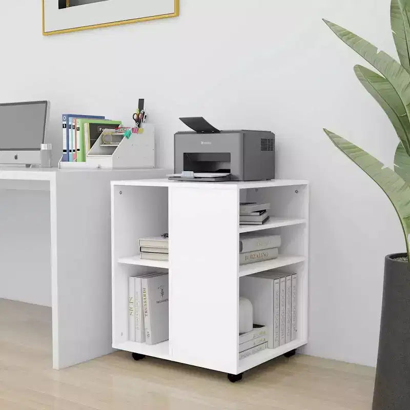 vidaXL Mobiletto contenitore Bianco Legno ingegnerizzato Medio Elegante