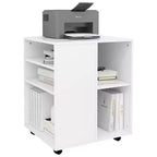 vidaXL Mobiletto contenitore Bianco Legno ingegnerizzato Medio Elegante