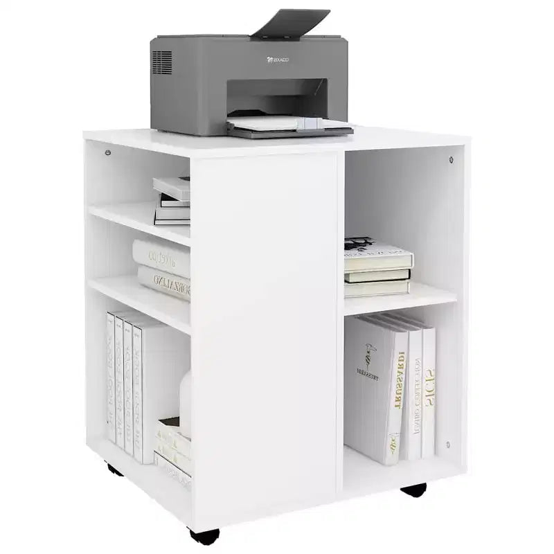 vidaXL Mobiletto contenitore Bianco Legno ingegnerizzato Medio Elegante