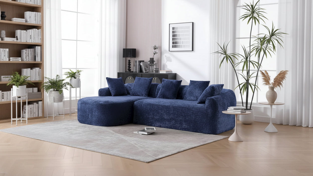 99.21W L-Shape Boucle Sofa 3 Seater