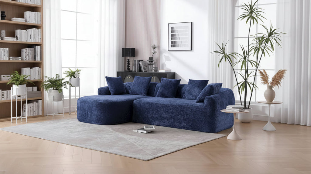 99.21W L-Shape Boucle Sofa 3 Seater
