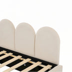 Divano letto imbottito singolo con 2 cassetti