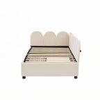 Divano letto imbottito singolo con 2 cassetti