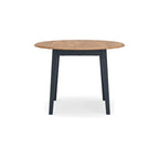 Tavolo da Pranzo Allungabile in Legno di Mango Blu Scuro con 2 Alette a Scomparsa – da 66 a 107 cm