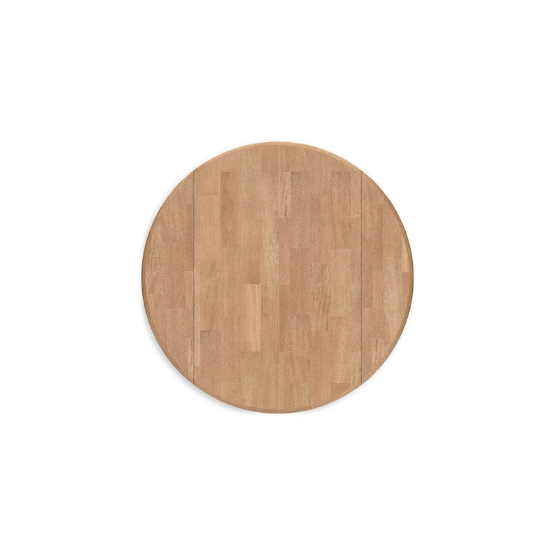 Tavolo da Pranzo Allungabile in Legno di Mango Blu Scuro con 2 Alette a Scomparsa – da 66 a 107 cm
