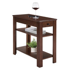 Tavolino da Divano con 1 Cassetto e Ripiani – Stile Moderno Transizionale
