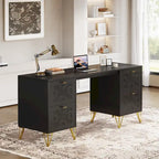Scrivania bianca per computer con cassetti classificatori, 59 scrivania moderna per ufficio domestico