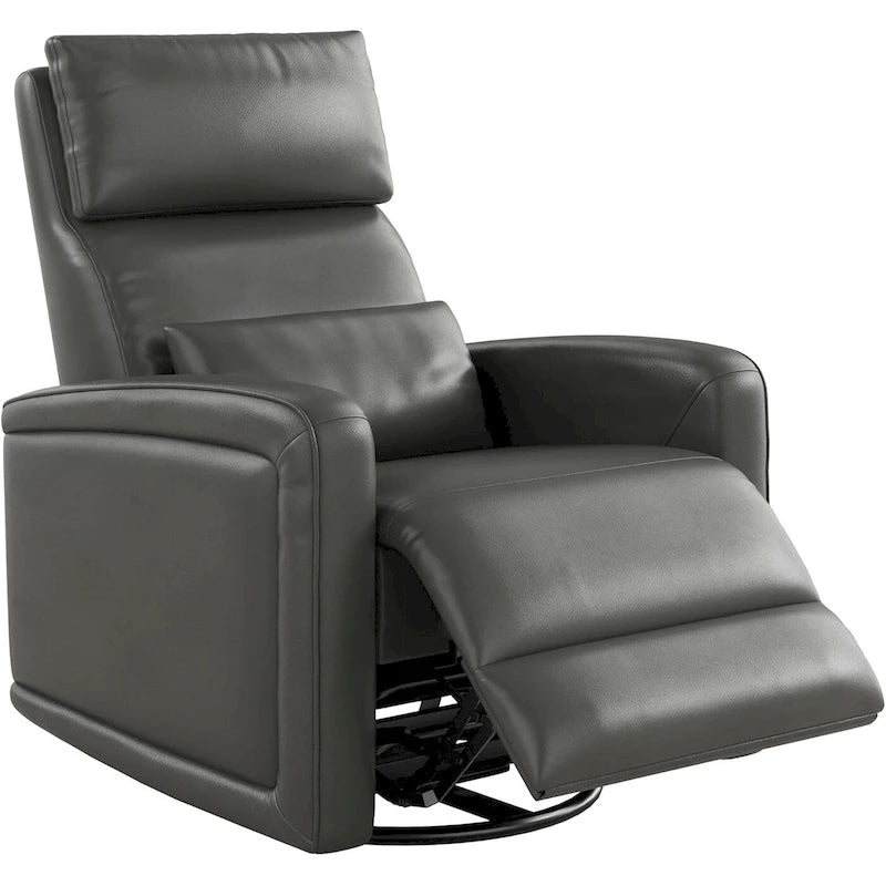 Poltrona Reclinabile Manuale, Girevole a 360 Gradi, Basculante con Schienale Ergonomico