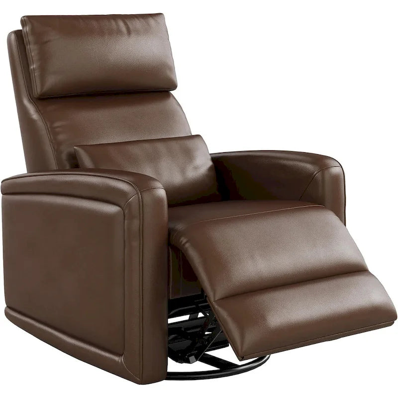 Poltrona Reclinabile Manuale, Girevole a 360 Gradi, Basculante con Schienale Ergonomico