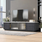 Mobile porta TV da 160 cm con 4 cassetti e grande armadietto – Nero e Bianco, Adatto per TV fino a 70"