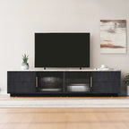 Mobile porta TV da 160 cm con 4 cassetti e grande armadietto – Nero e Bianco, Adatto per TV fino a 70"