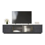 Mobile porta TV da 160 cm con 4 cassetti e grande armadietto – Nero e Bianco, Adatto per TV fino a 70"