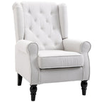 Poltrona direzionale reclinabile in similpelle trapuntata color crema, altezza 74,4 cm – capacità 159 kg