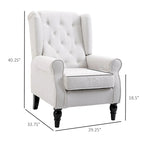 Poltrona direzionale reclinabile in similpelle trapuntata color crema, altezza 74,4 cm – capacità 159 kg