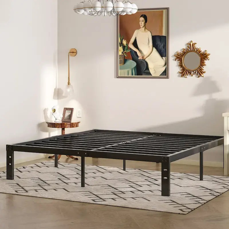 Struttura letto in metallo con spazio sottoletto da 32 cm – Misura singola, piazza e mezza, queen o king