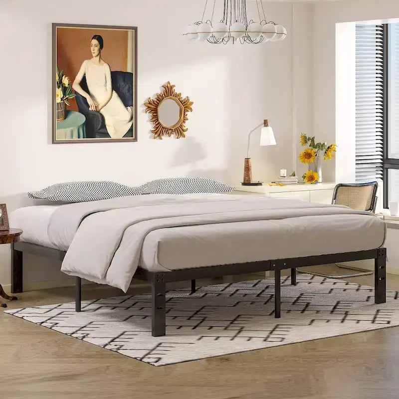 Struttura letto in metallo con spazio sottoletto da 32 cm – Misura singola, piazza e mezza, queen o king