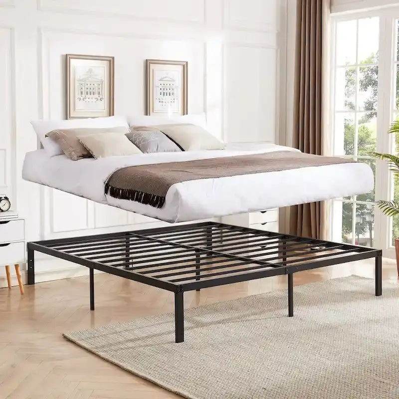 Struttura letto in metallo con spazio sottoletto da 32 cm – Misura singola, piazza e mezza, queen o king