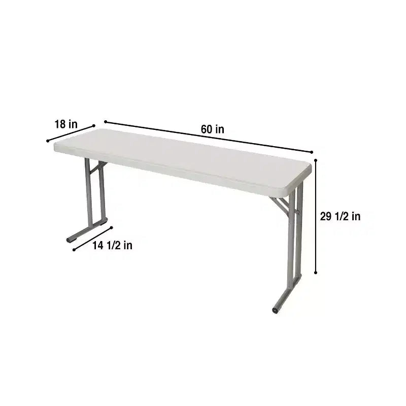 Tavolo banchetto pieghevole per seminari resistente 45x150 cm grigio puntinato - Hampden Furnishings: antigraffio, resistente al calore, portata 317 kg