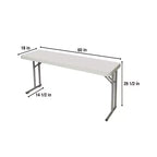 Tavolo banchetto pieghevole per seminari resistente 45x150 cm grigio puntinato - Hampden Furnishings: antigraffio, resistente al calore, portata 317 kg