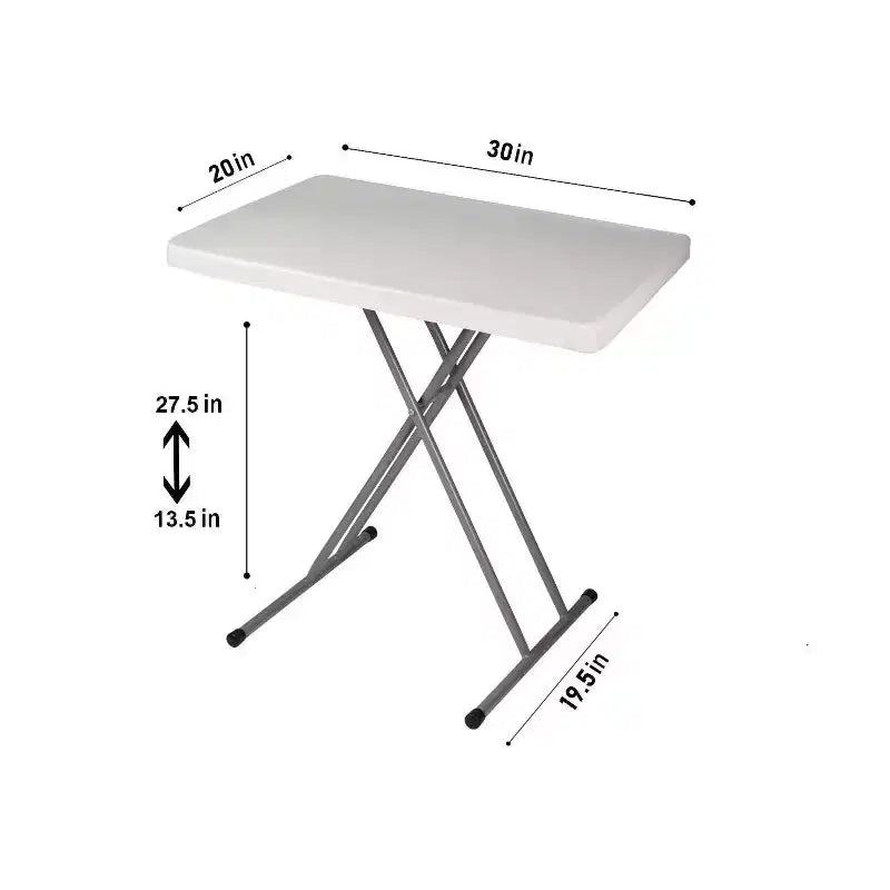 Tavolo da carte pieghevole personale regolabile in altezza 50x75 cm Grigio maculato - Hampden Furnishings: Robusto, compatto, facile da riporre