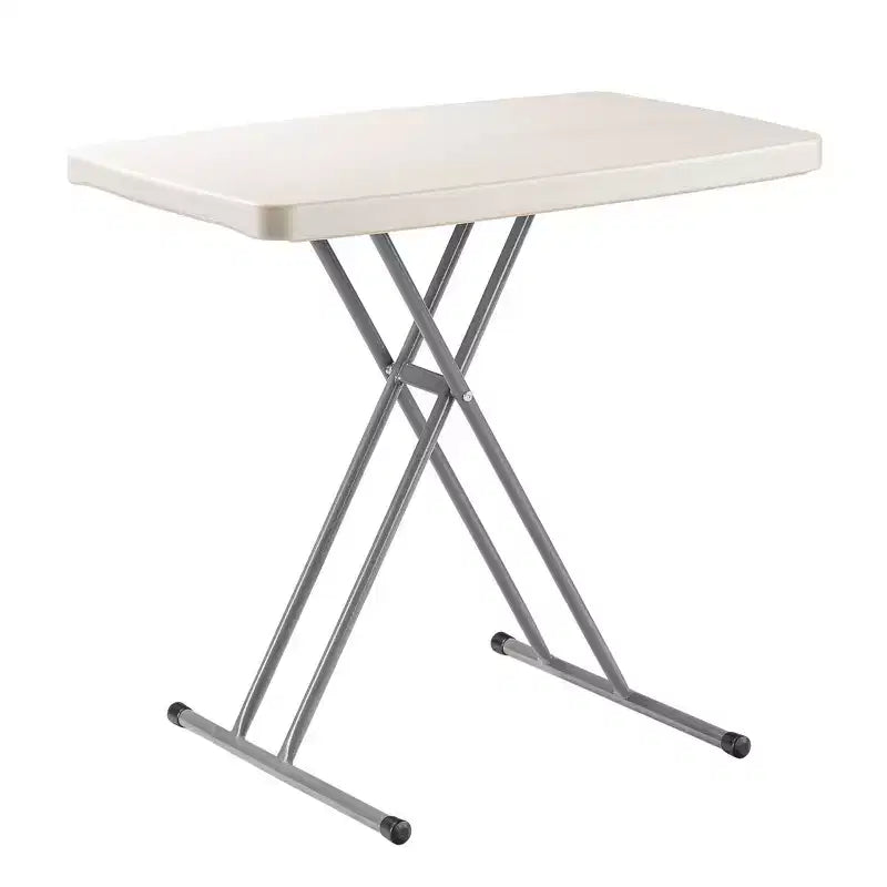 Tavolo da carte pieghevole personale regolabile in altezza 50x75 cm Grigio maculato - Hampden Furnishings: Robusto, compatto, facile da riporre
