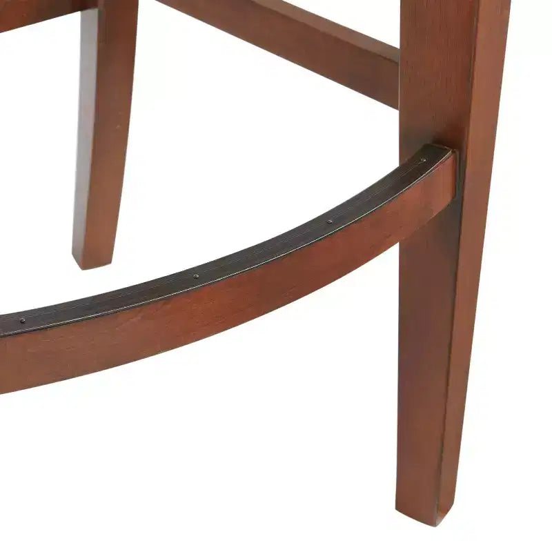 Set di 2 sgabelli da bar alti Napa con schienale in mogano - Alaterre Furniture: Imbottito, struttura in legno di Hevea, altezza seduta 76 cm