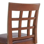 Set di 2 sgabelli da bar alti Napa con schienale in mogano - Alaterre Furniture: Imbottito, struttura in legno di Hevea, altezza seduta 76 cm