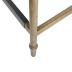 Sgabello da bar imbottito Delaney da 25" blu - Martha Stewart: seduta quadrata, gambe in legno, tessuto in poliestere