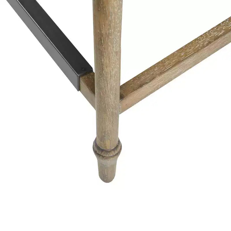Sgabello da bar imbottito Delaney da 25" blu - Martha Stewart: seduta quadrata, gambe in legno, tessuto in poliestere