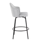 Set di 2 sgabelli da bar Ahoy in poliestere/metallo, altezza bancone, nero/grigio chiaro - LumiSource: Seduta girevole, portata 113 kg, imbottitura in schiuma